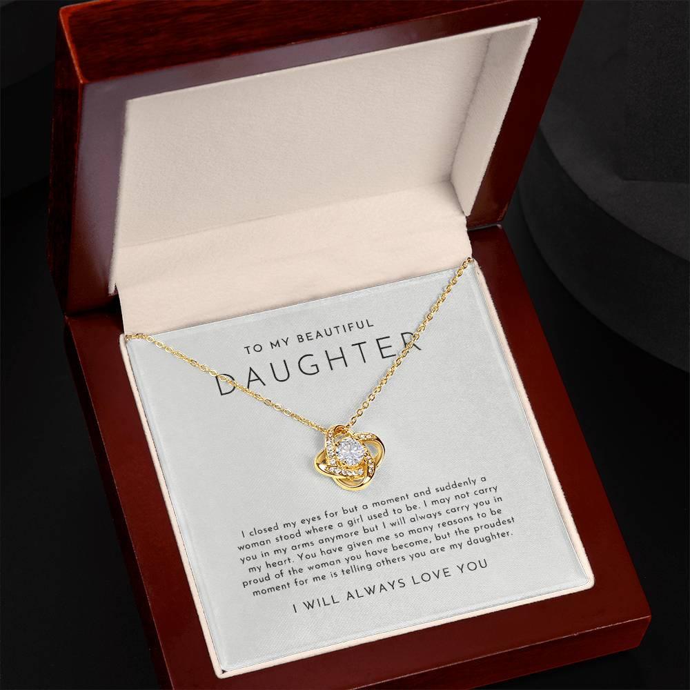 To My Beautiful Daughter (I Closed My Eyes) Necklace