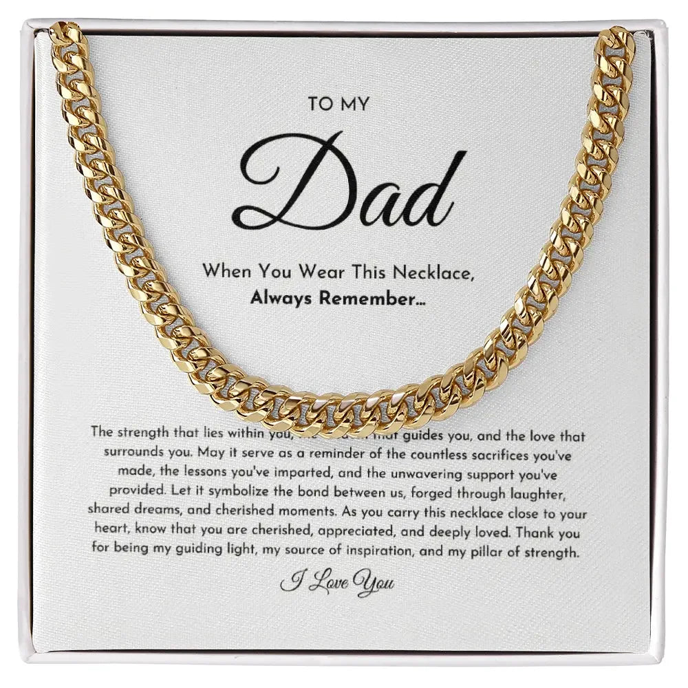 To My Dad Necklace ShineOn Fulfillment