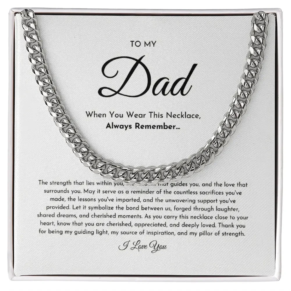 To My Dad Necklace ShineOn Fulfillment