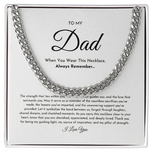 To My Dad Necklace ShineOn Fulfillment