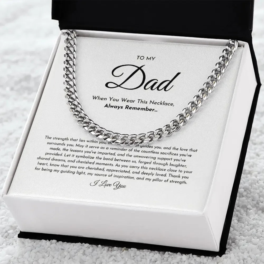To My Dad Necklace ShineOn Fulfillment
