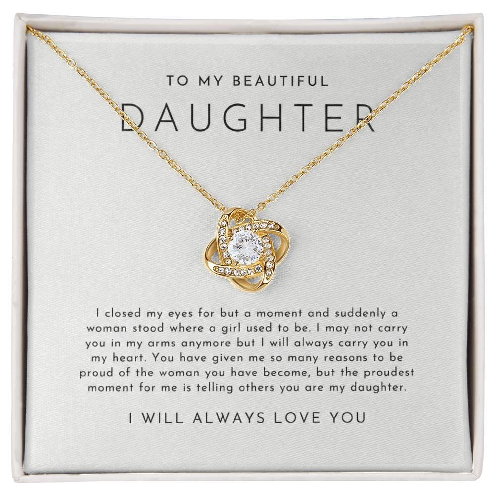 To My Beautiful Daughter (I Closed My Eyes) Necklace
