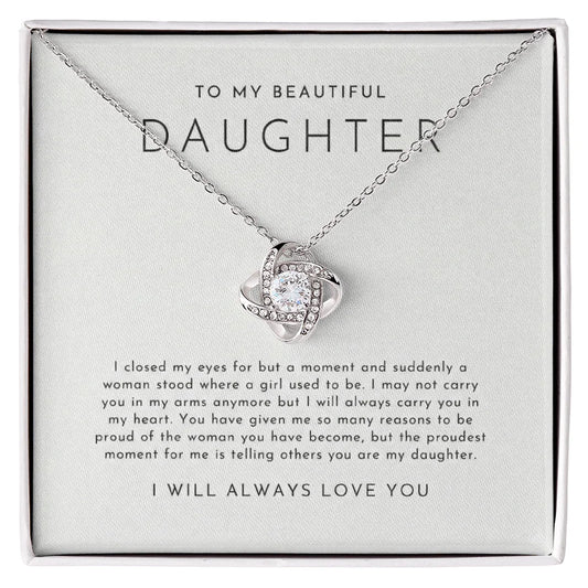 To My Beautiful Daughter (I Closed My Eyes) Necklace
