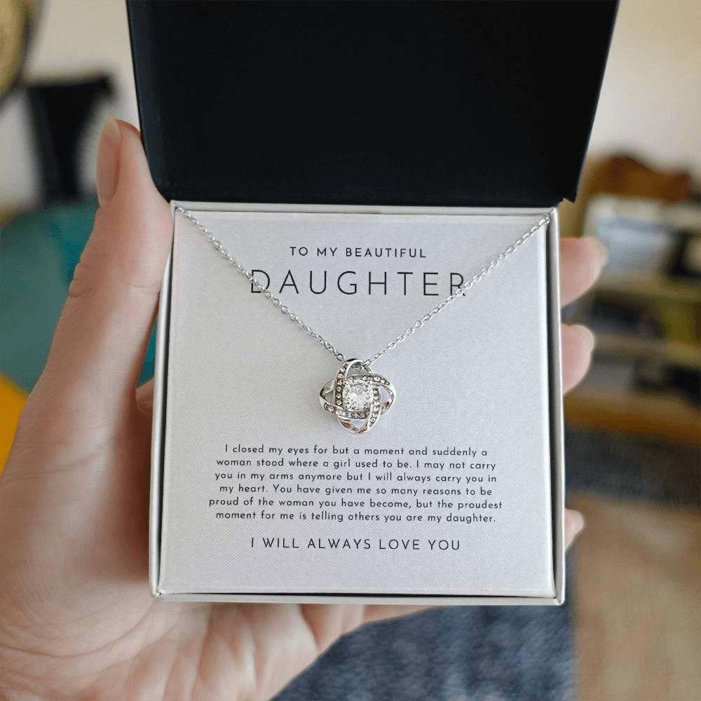 To My Beautiful Daughter (I Closed My Eyes) Necklace
